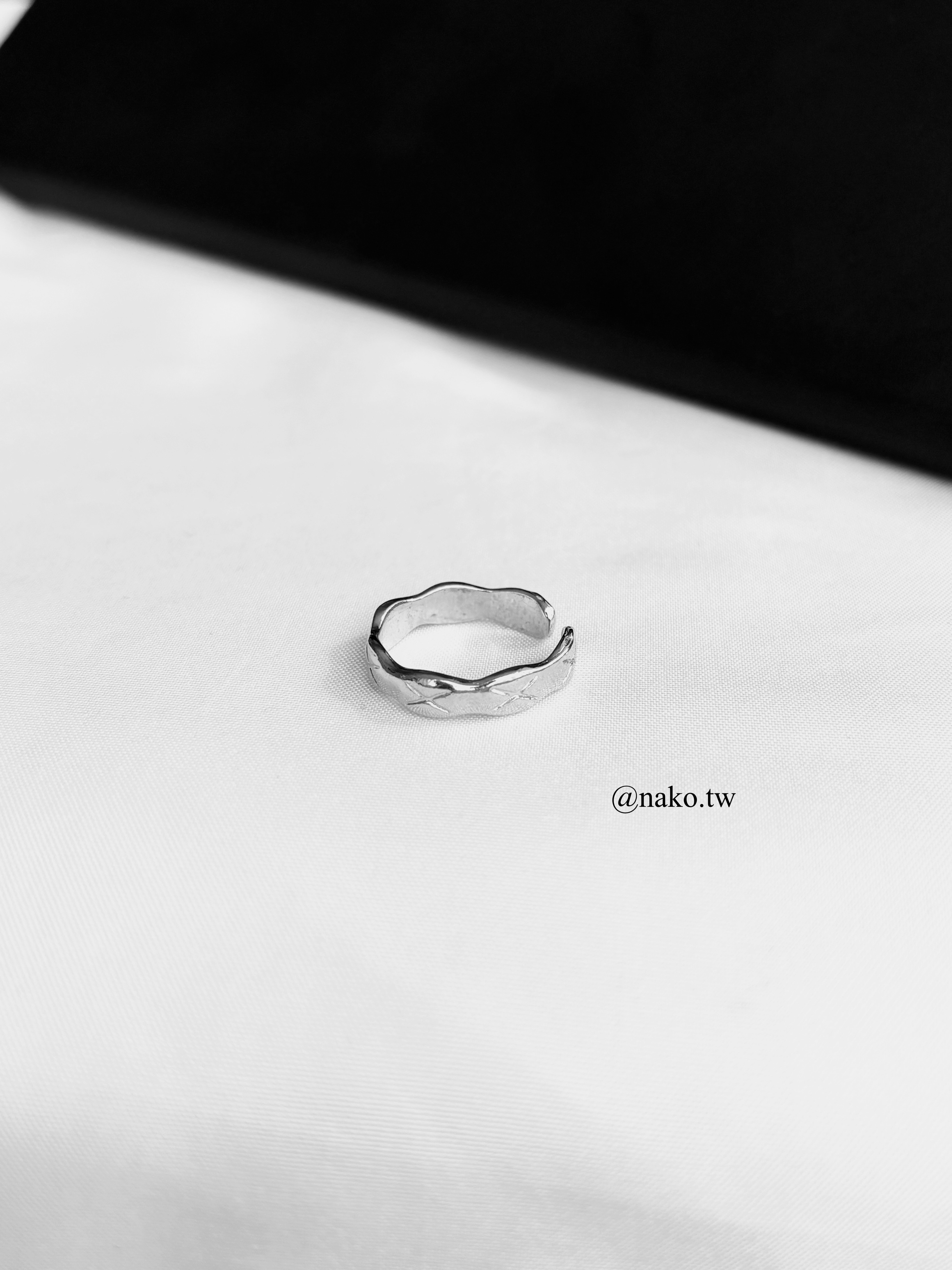 波浪型叉叉開口戒指