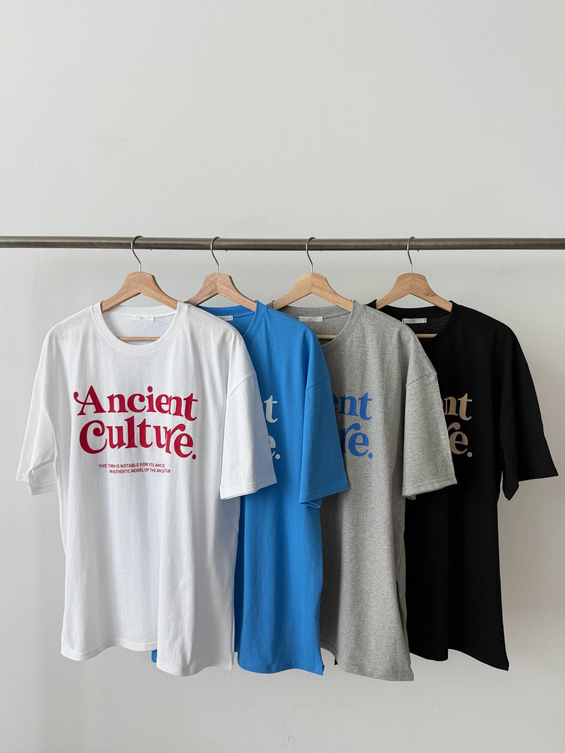 5月連線🇰🇷Ancient側開衩棉質寬鬆T恤