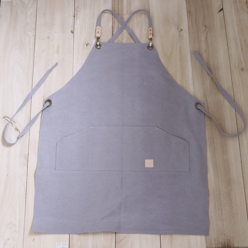 【福利品】22. 職人帆布圍裙 白灰  5 折
