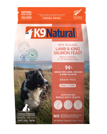 K9Natural羊肉+帝王鮭 狗狗凍乾鮮肉餐 500克