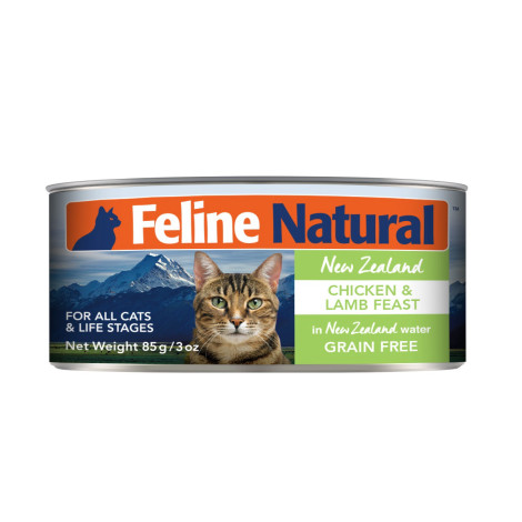 FelinNatural雞肉+羊 鮮燉貓無穀主食罐 85克-24入