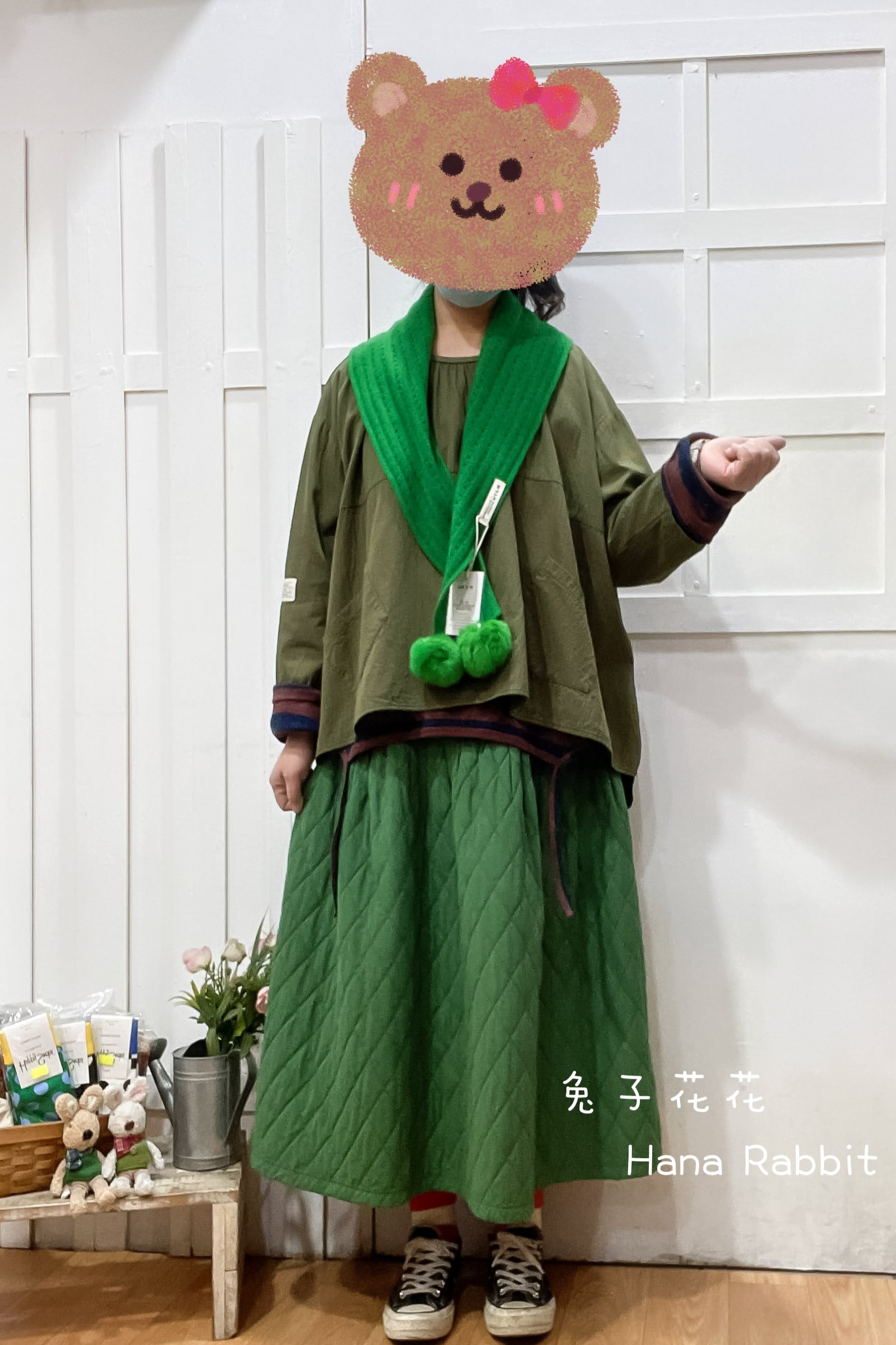 WE家簡約小布標棉麻上衣 16043