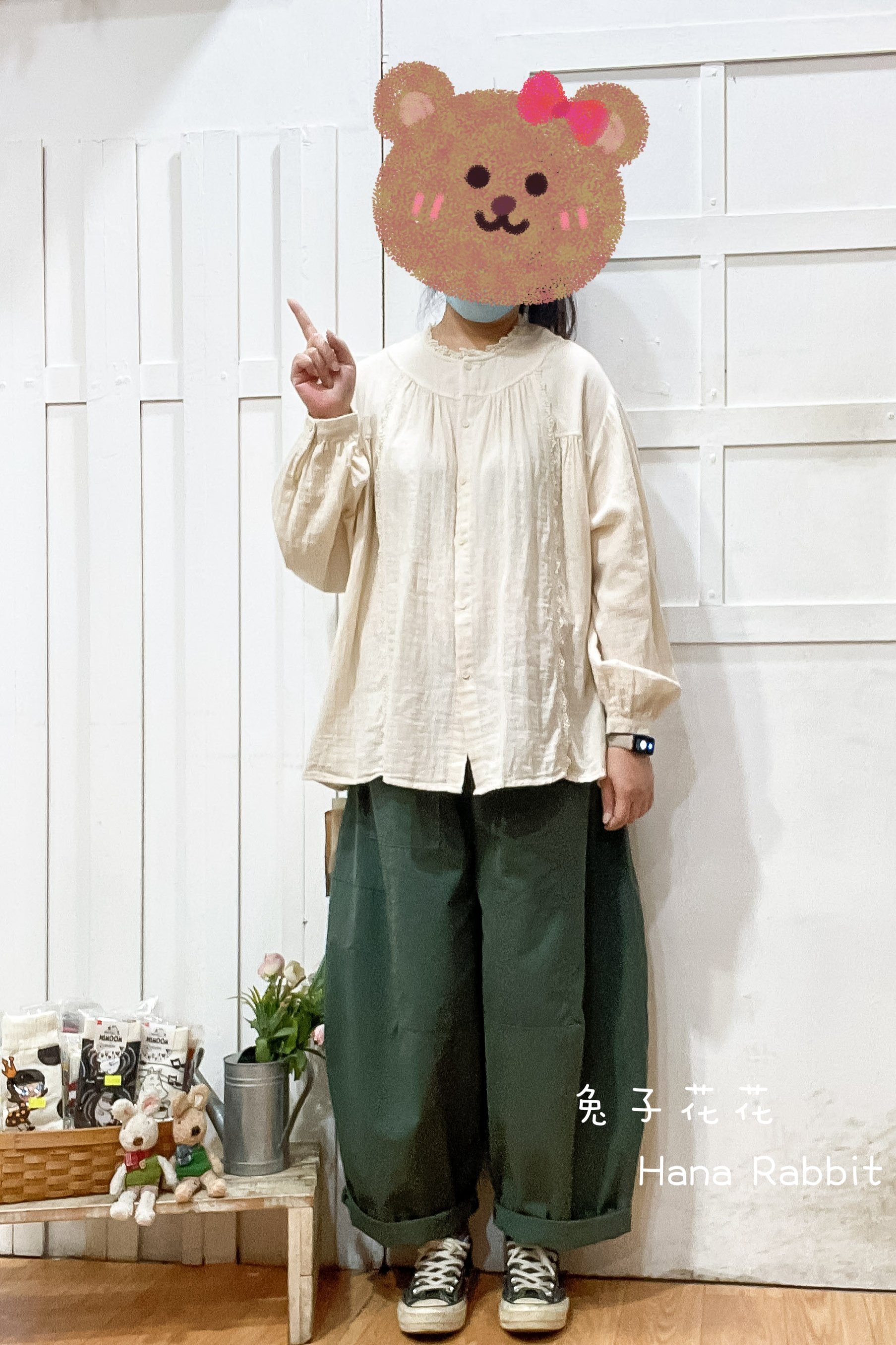 森系蕾絲花邊開襟上衣 13740