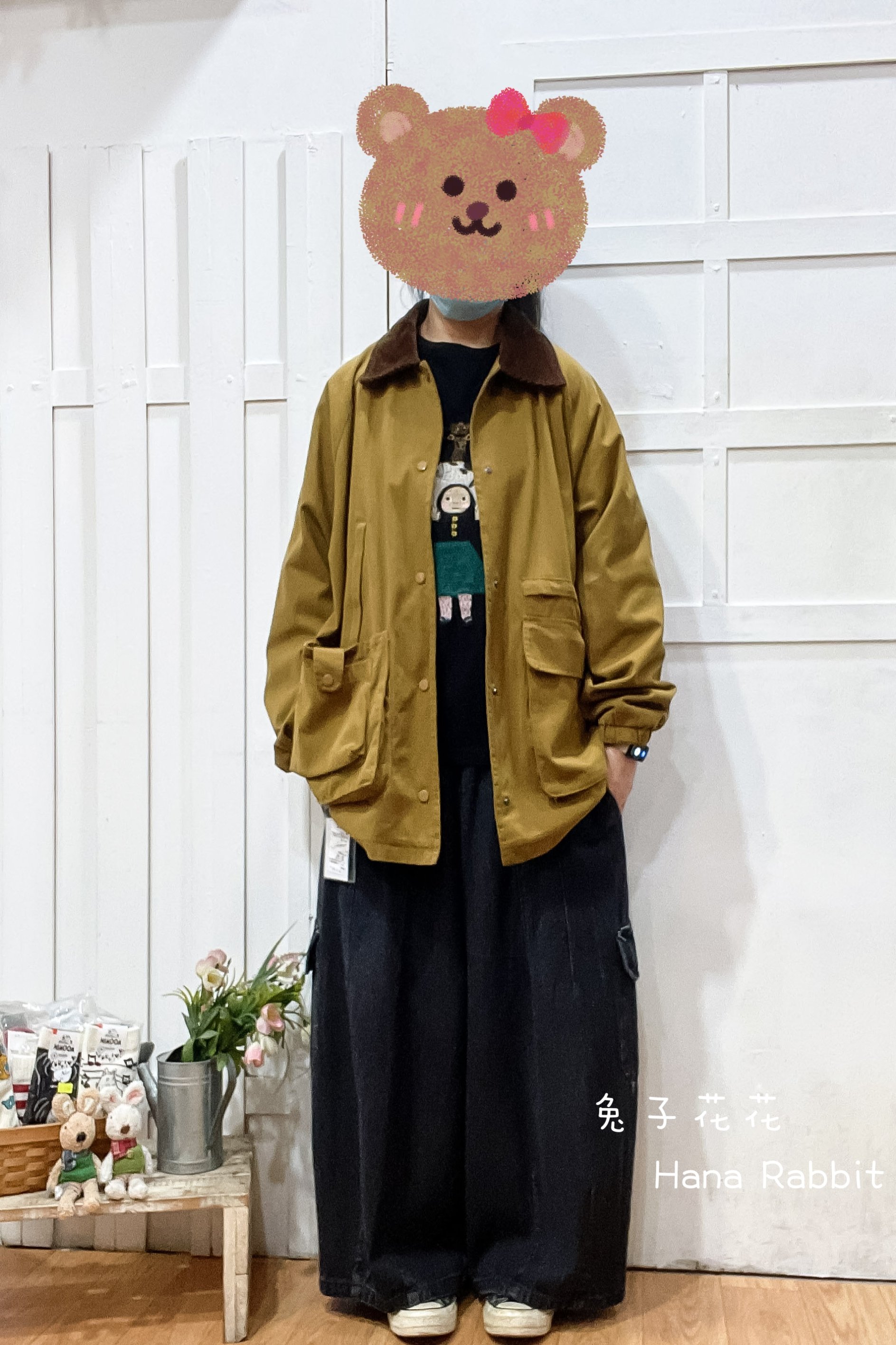 WE家撞色領復古工裝外套 17089