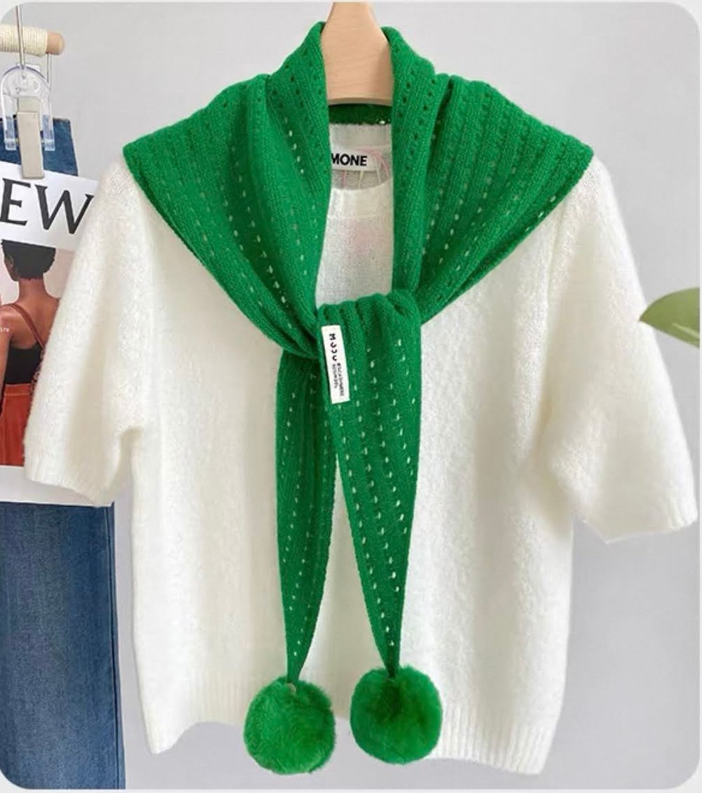 球球三角巾/球可拆(綠) 13260