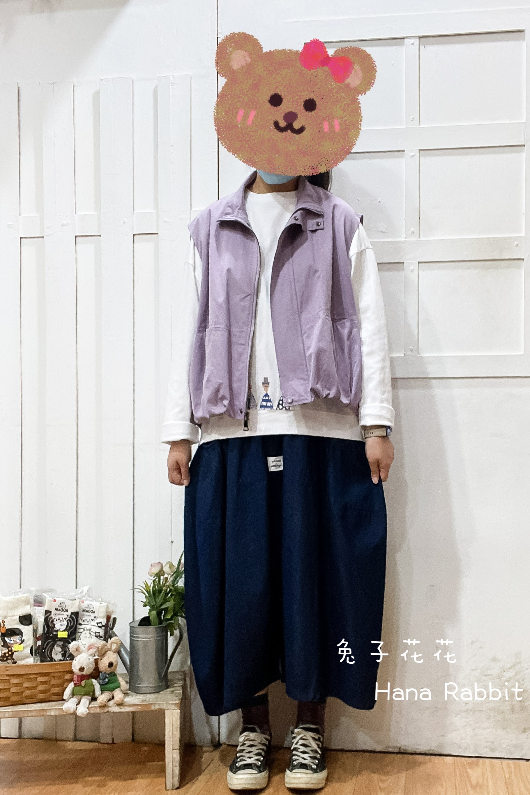 WE家糖果色燈籠造型背心(藕紫) 14968