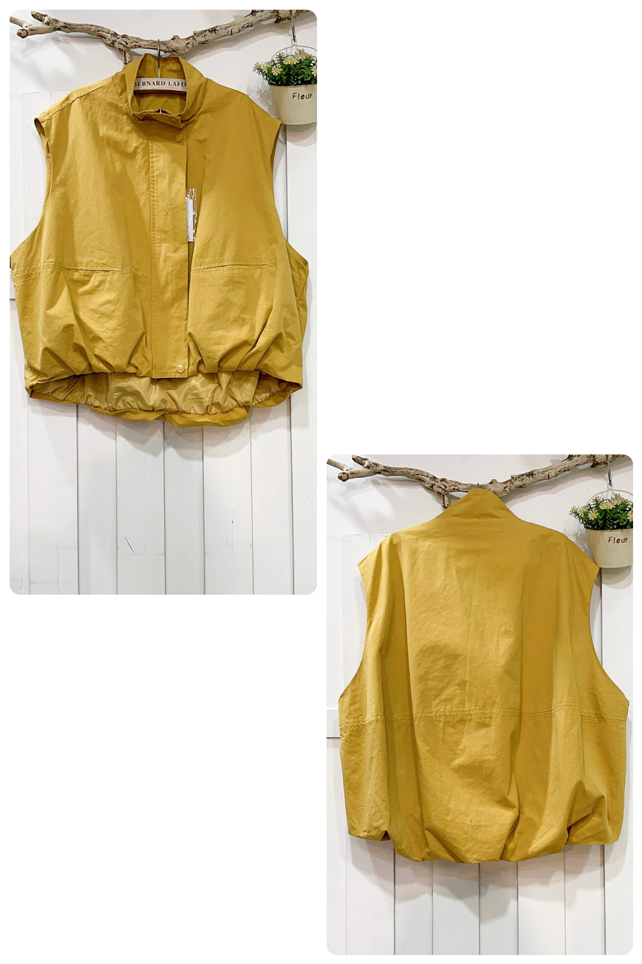 WE家糖果色燈籠造型背心(黃)  14968