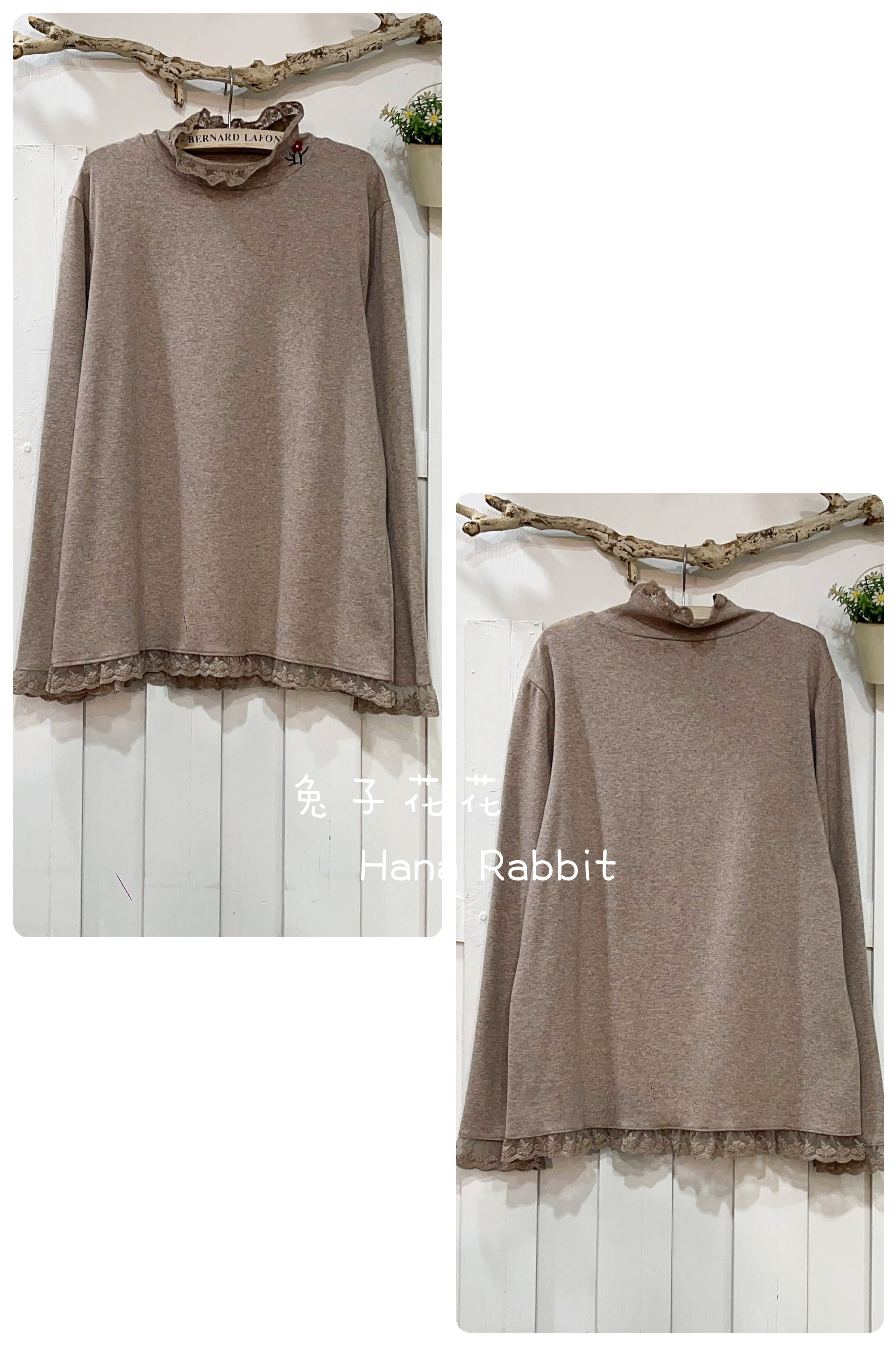 森系蕾絲半高領內搭衣 16682