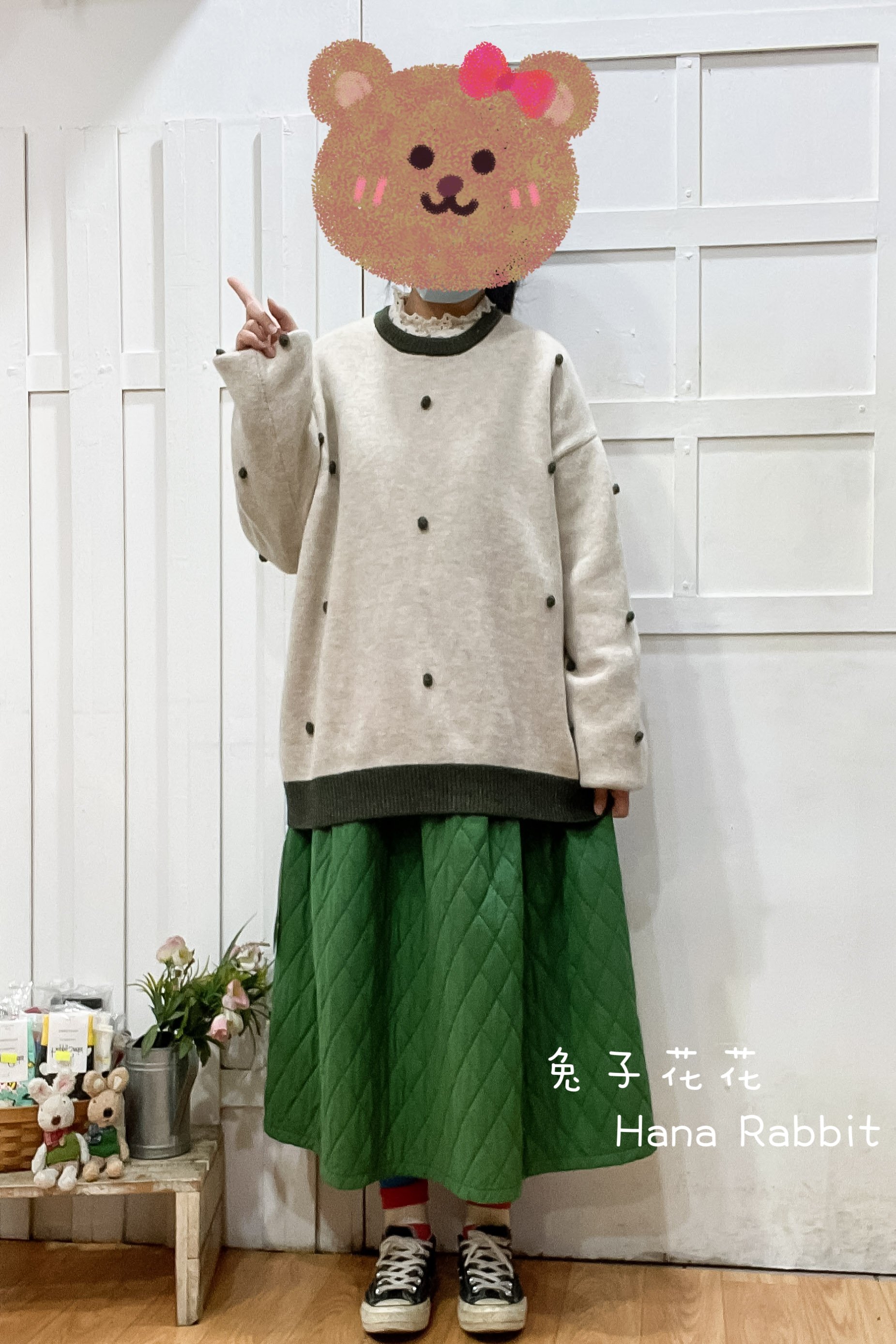 日系甜美球球針織毛衣 16960