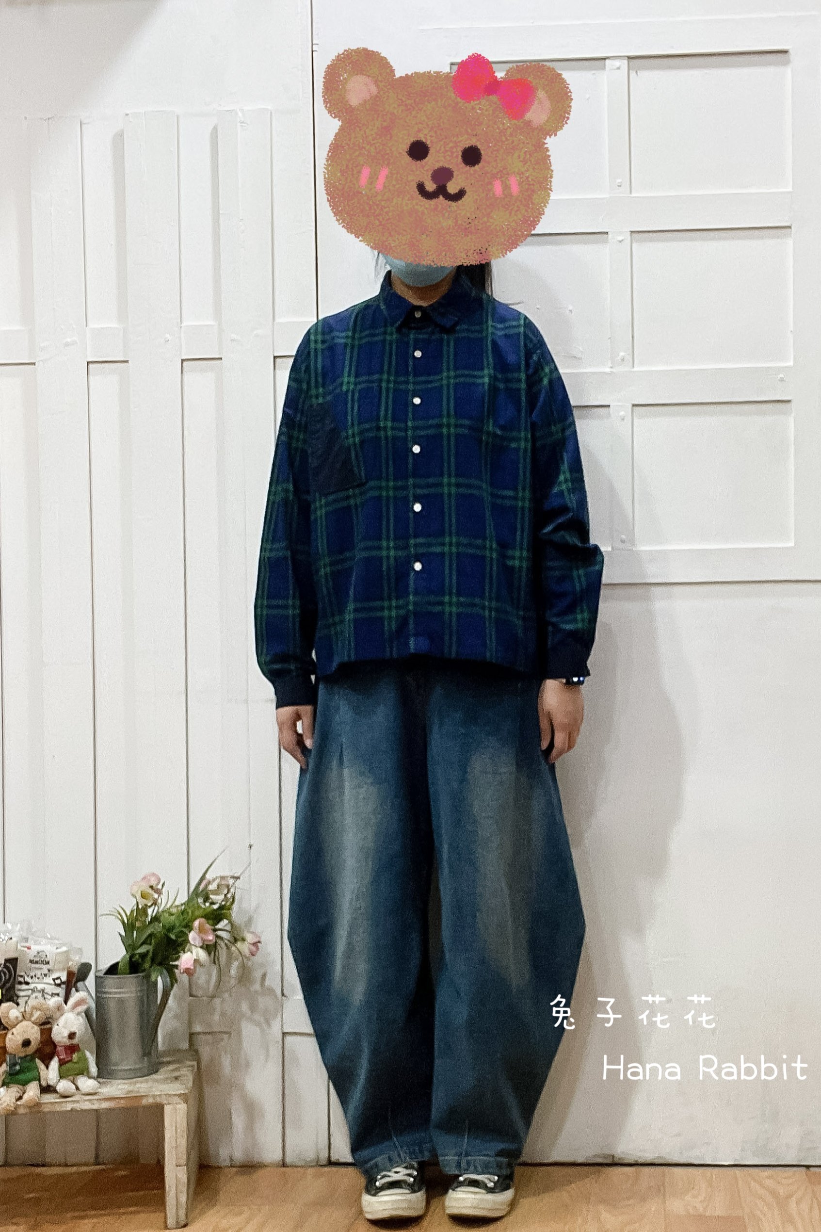 日系經典格紋開襟衫 16304