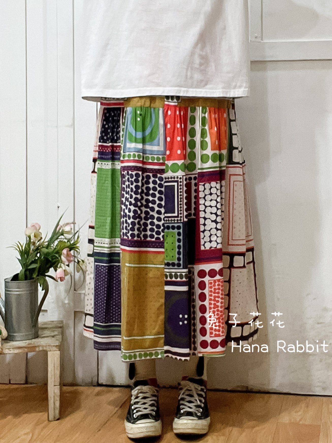 森系亮彩文藝造型裙 12302