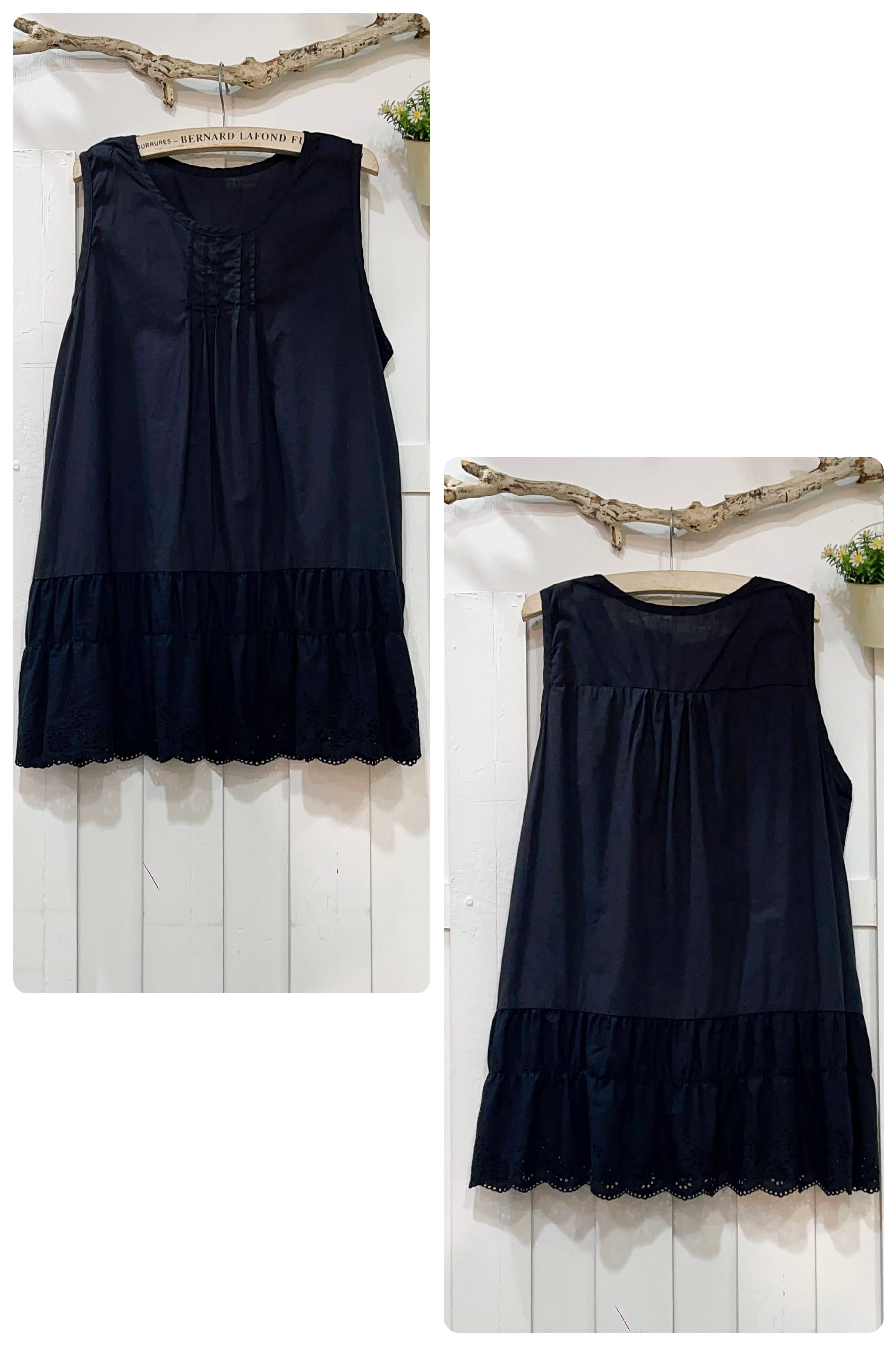 森系不敗款內搭襯衣(黑) 20414