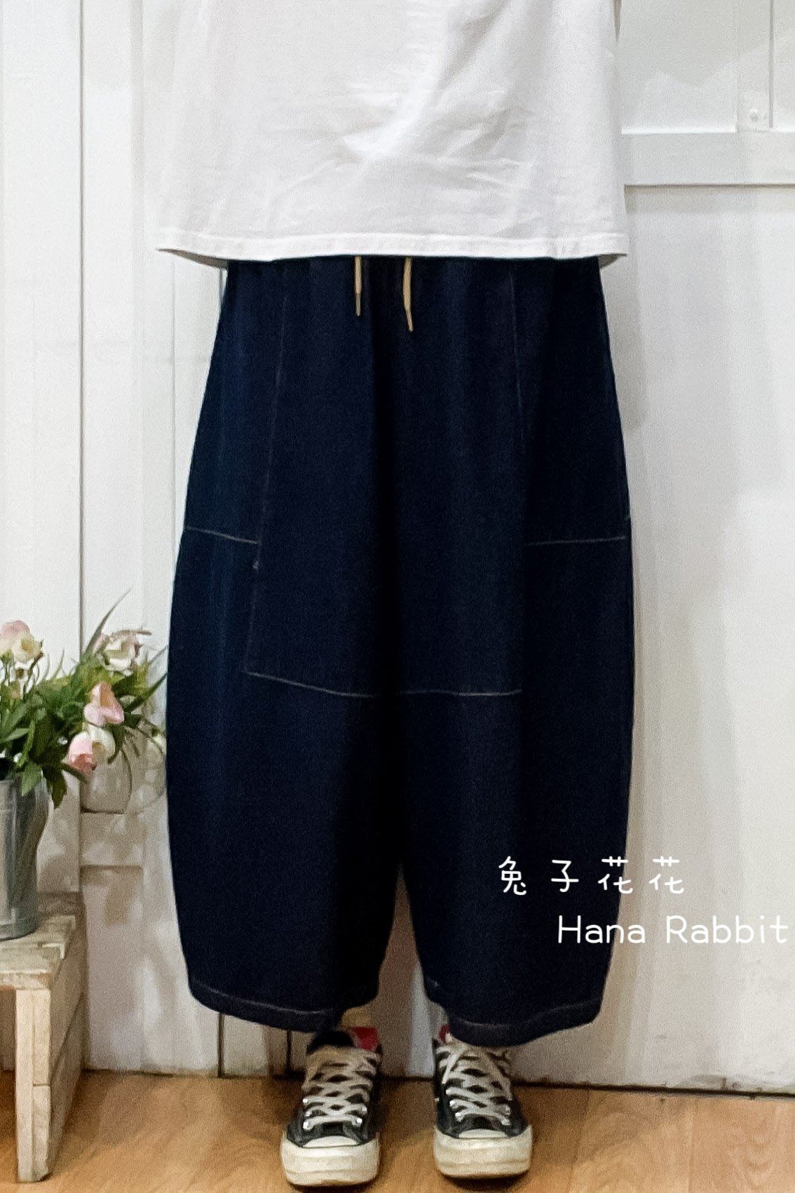 熱賣追加❤❤日系明線九分南瓜造型褲(內磨毛) 13964