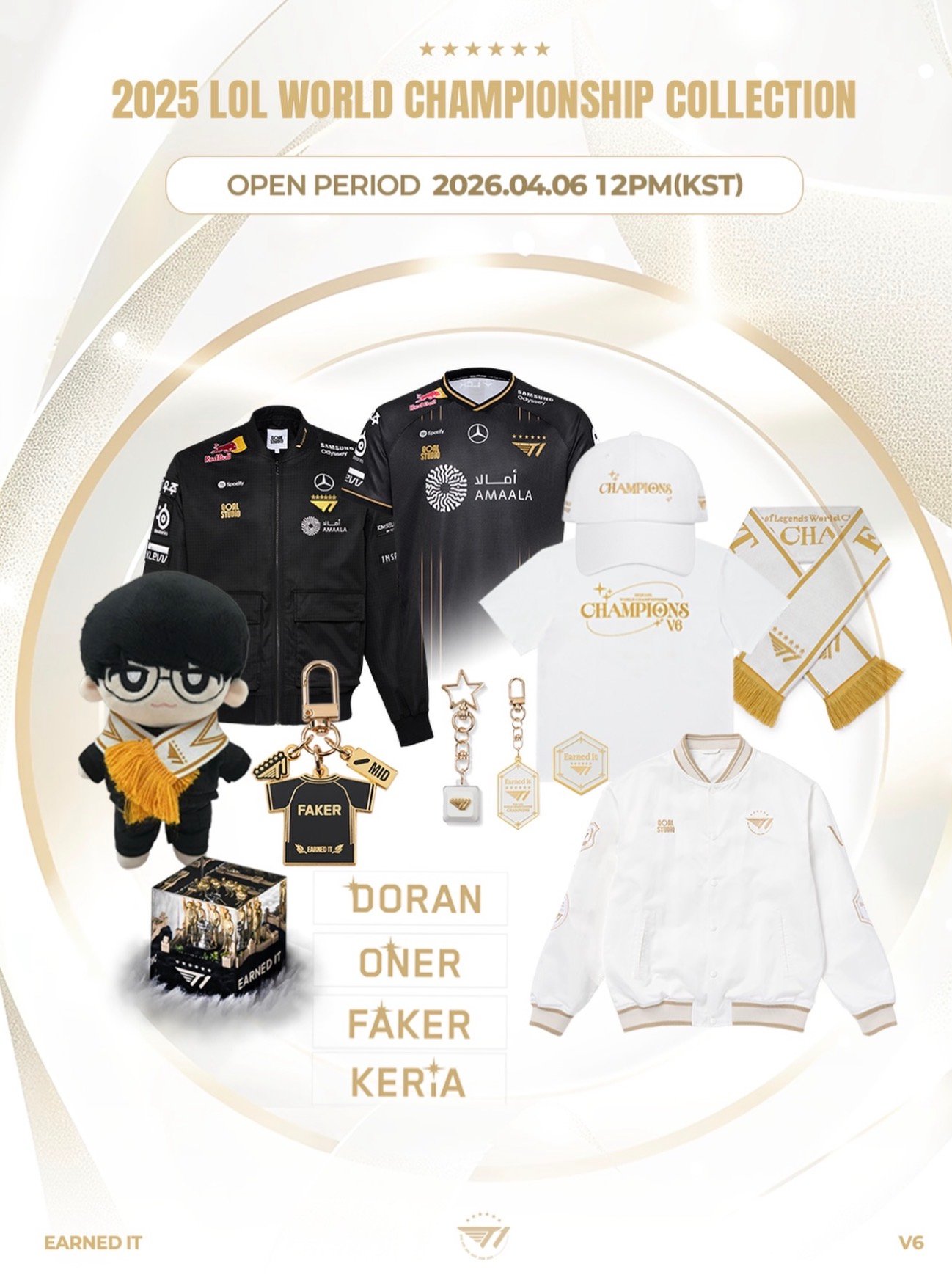 英雄聯盟世界賽 T1 S15 六星奪冠周邊 韓國庫販