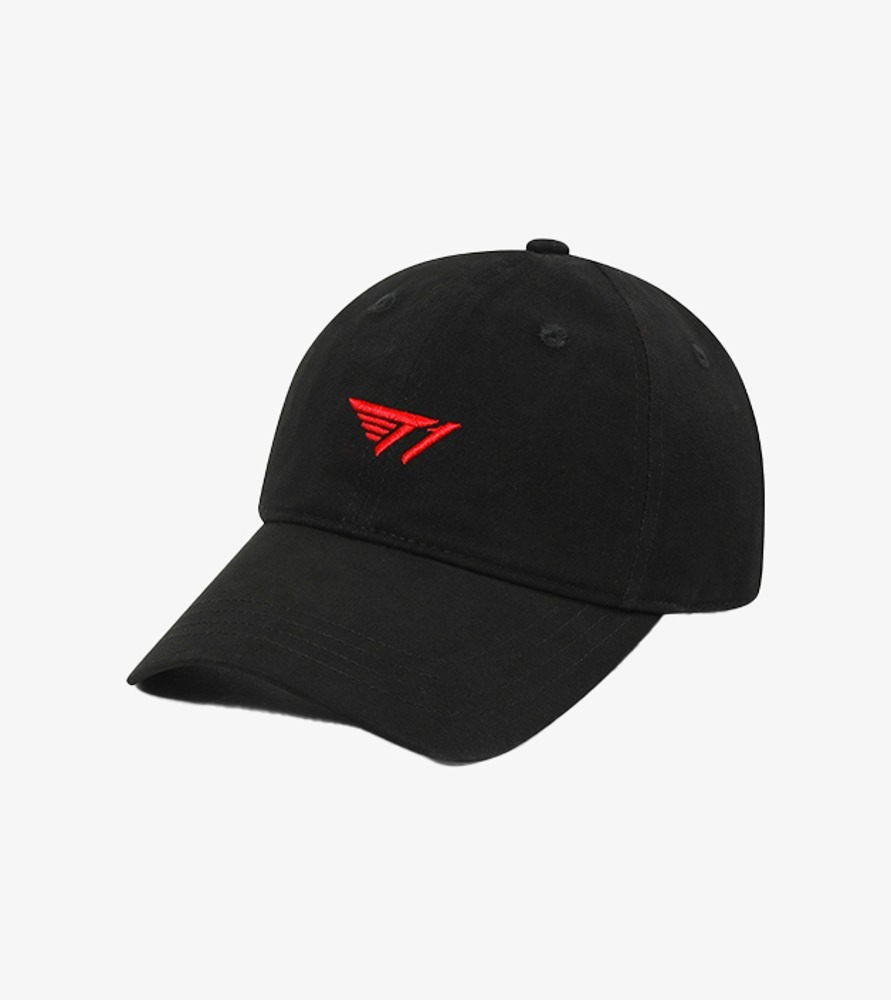 [Renewal Ver.] T1 Logo Ball Cap Black 黑色棒球帽
