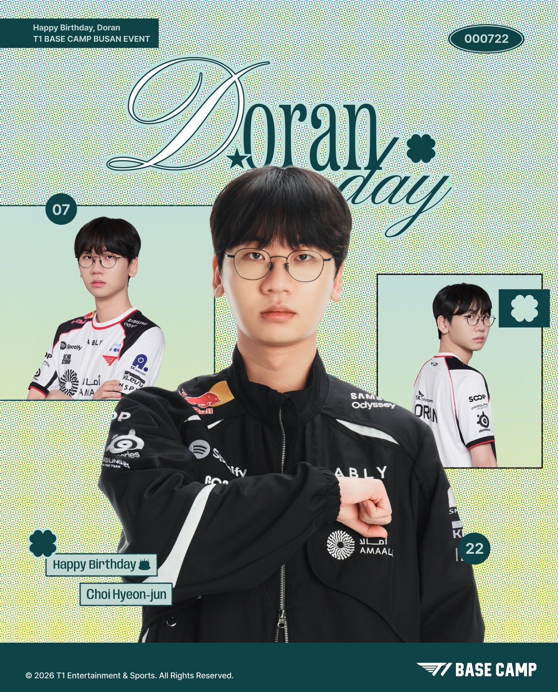 T1 2026 HAPPY DORAN DAY - 釜山限定生日小卡