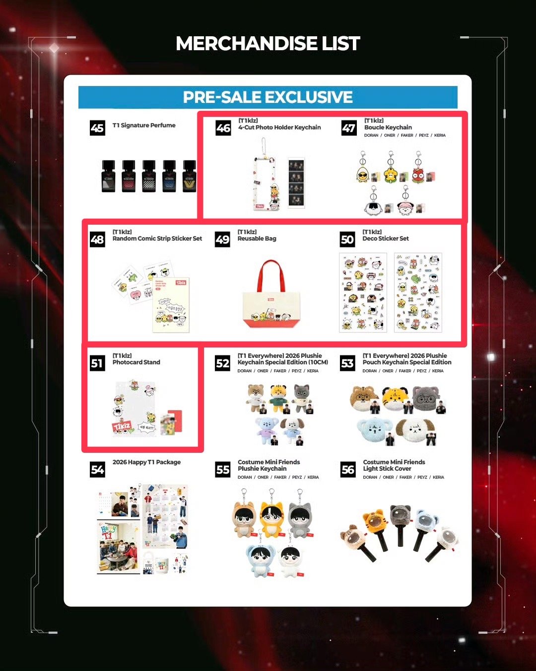 「2026 T1 Home Ground 限定」T1klz 系列商品（第二批/最終金額）