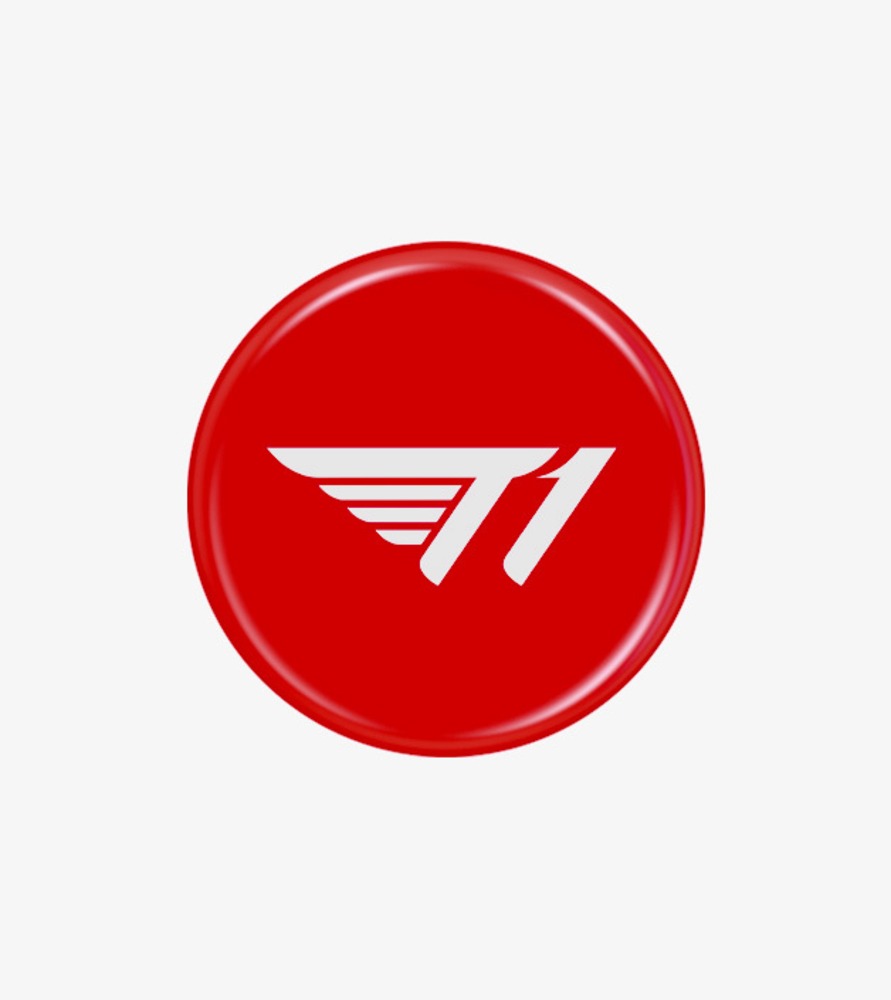 T1 Logo Pin Button - Red 徽章