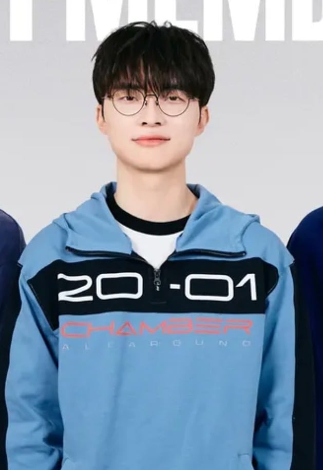 FAKER 同款 秋冬連帽半拉鏈（藍/白）