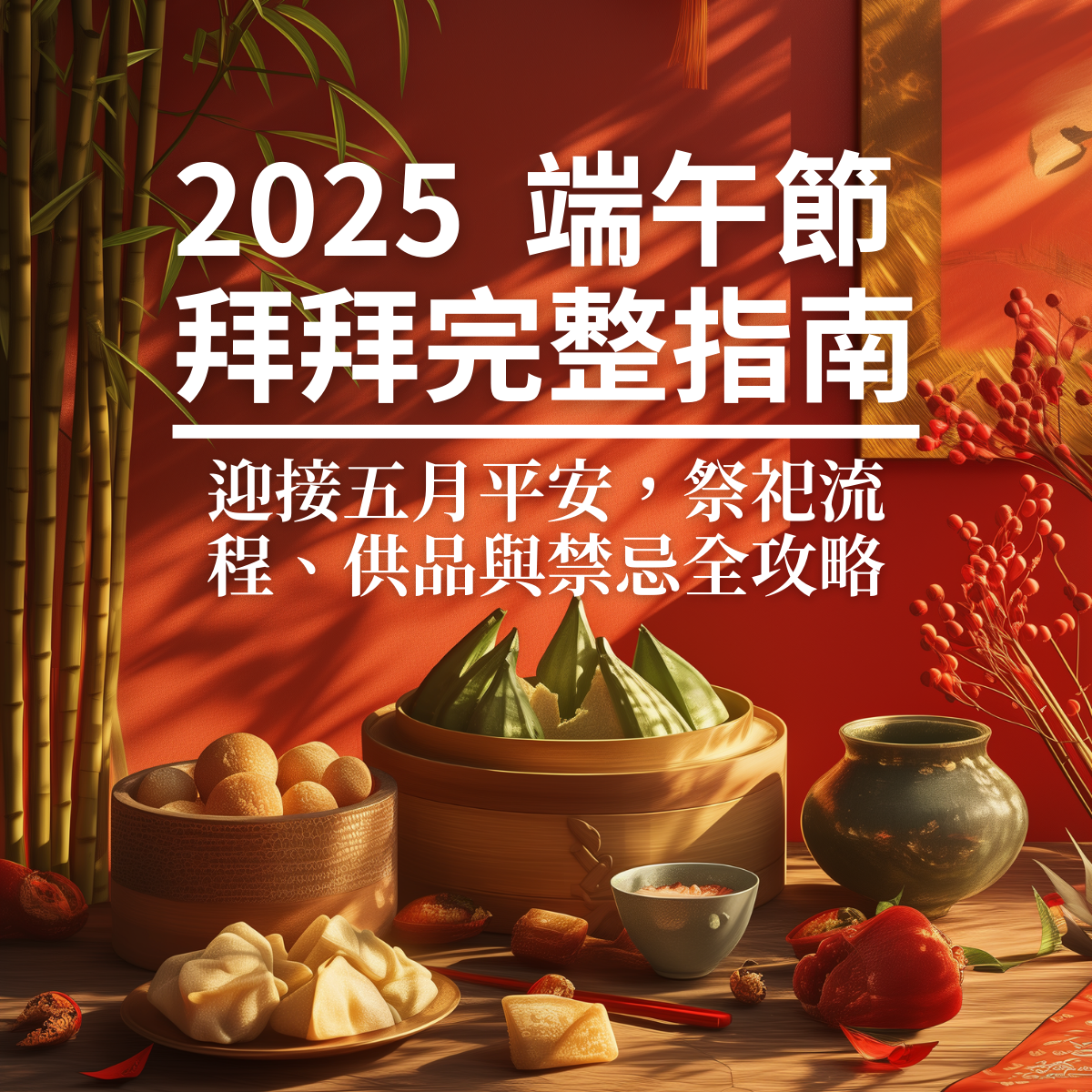 2025端午節拜拜完整指南：迎接五月平安，祭祀流程、供品與禁忌全攻略