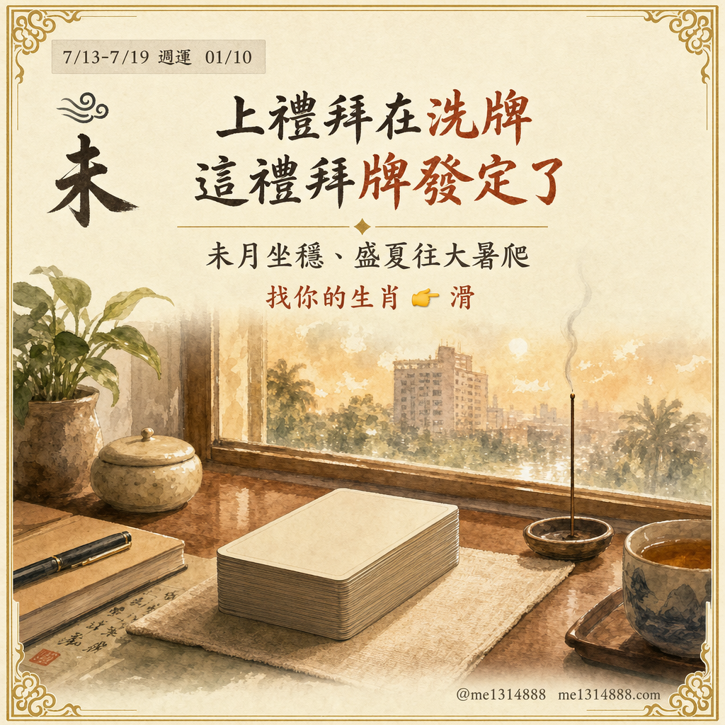 2026/7/13–7/19 12生肖週運勢｜完整版