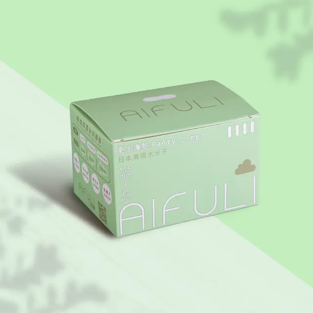 AIFULI負離子抗菌衛生棉｜護墊155mm25片入｜超薄透氣｜呵護敏感肌