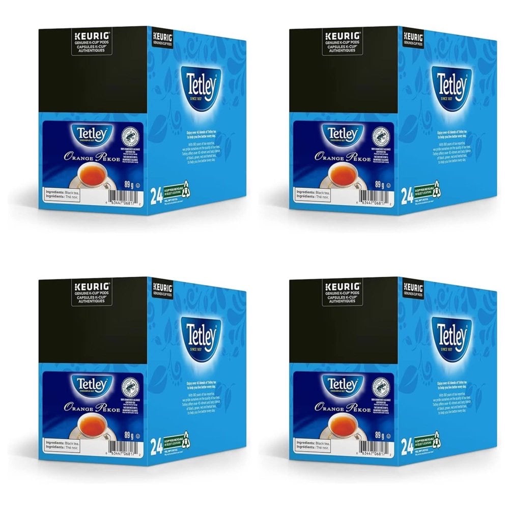 加拿大代購｜Tetley 泰特利 Orange Pekoe 紅茶 K-Cup 膠囊 96顆（24顆×4盒）｜Maple Treats