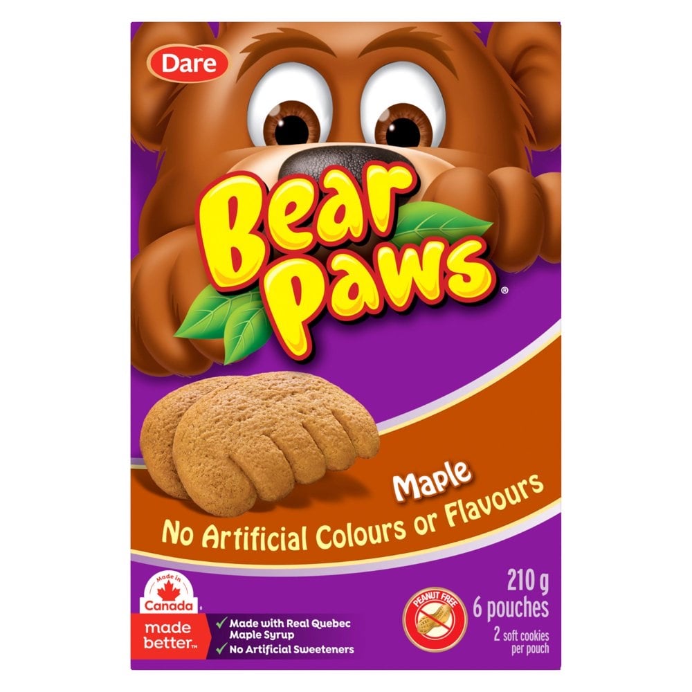 加拿大代購｜Dare Bear Paws 小熊掌軟餅乾 秋季新口味 楓糖 肉桂捲 香蕉麵包 11款｜Maple Treats