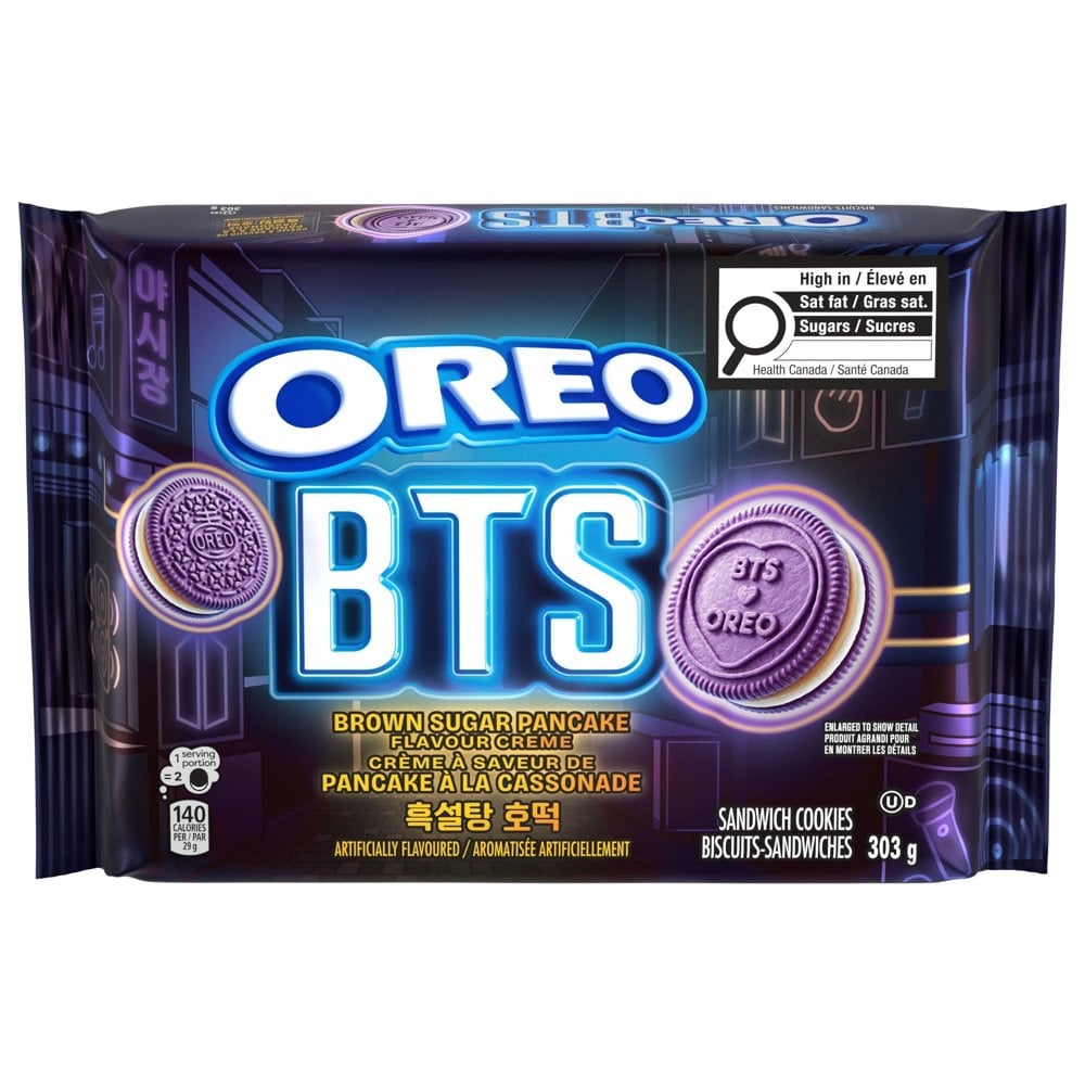 加拿大代購｜OREO × BTS 聯名 黑糖鬆餅夾心餅乾 限定版｜Maple Treats