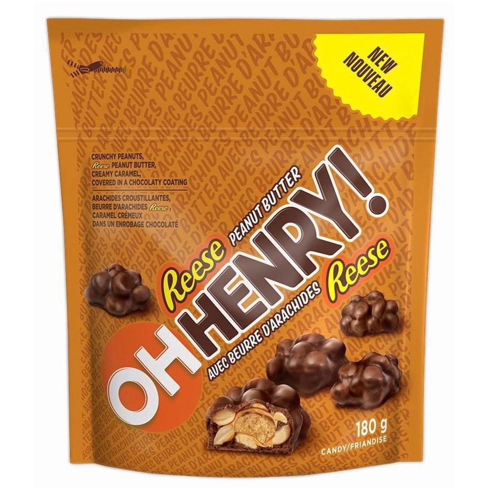 加拿大代購｜Oh Henry! 一口吃 花生焦糖巧克力 Reese 花生醬版｜Maple Treats