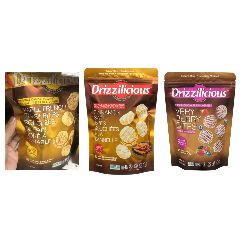 加拿大代購｜Drizzilicious 迷你米餅 楓糖法式吐司／肉桂捲／綜合莓果 113g 3款｜Maple Treats