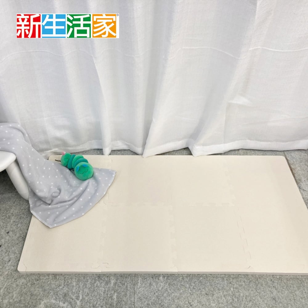【新生活家】2cm厚防護巧拼地墊-莫蘭迪卡其色32x32x2cm (32片)