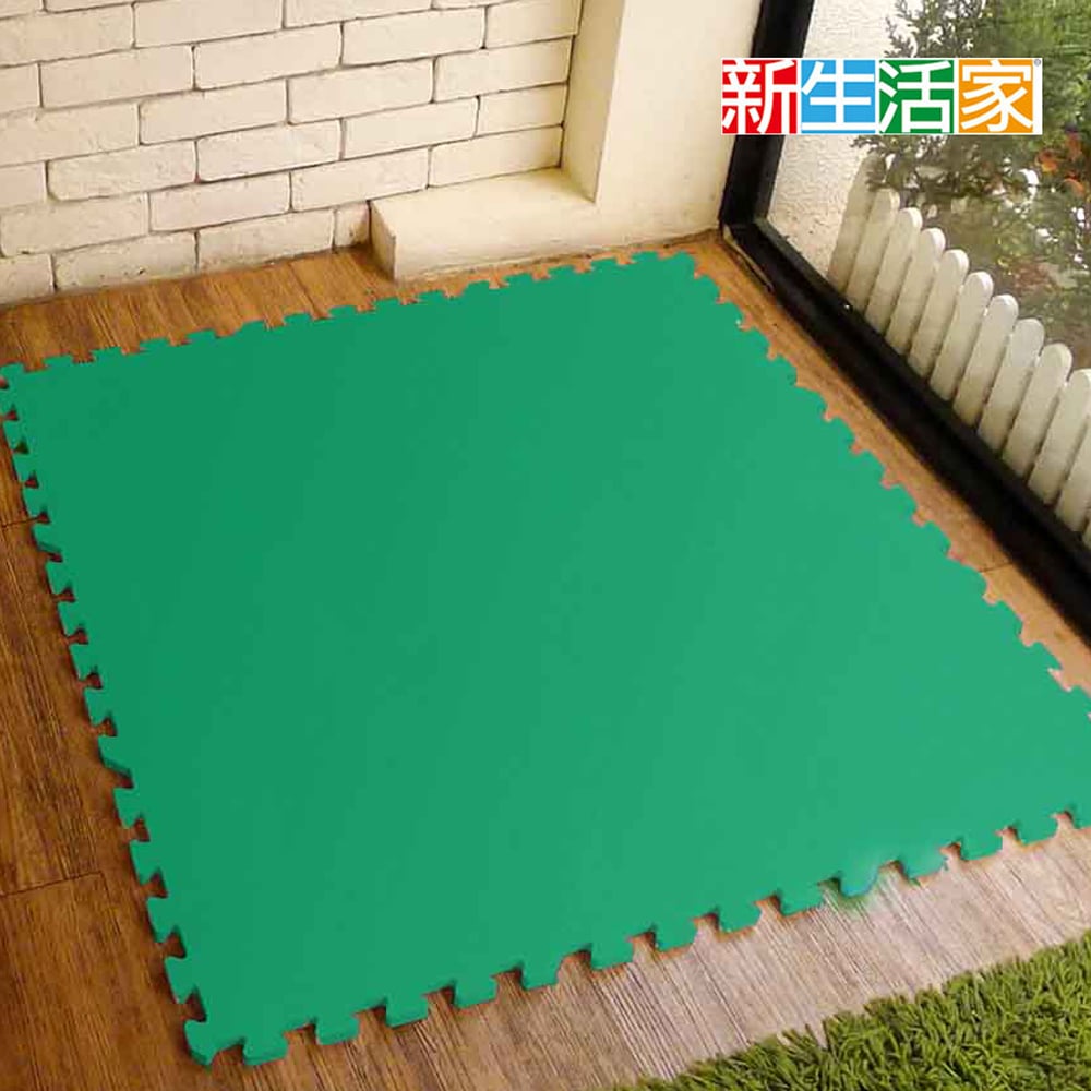 【新生活家】EVA運動安全地墊(綠色62x62x1.3cm12入)