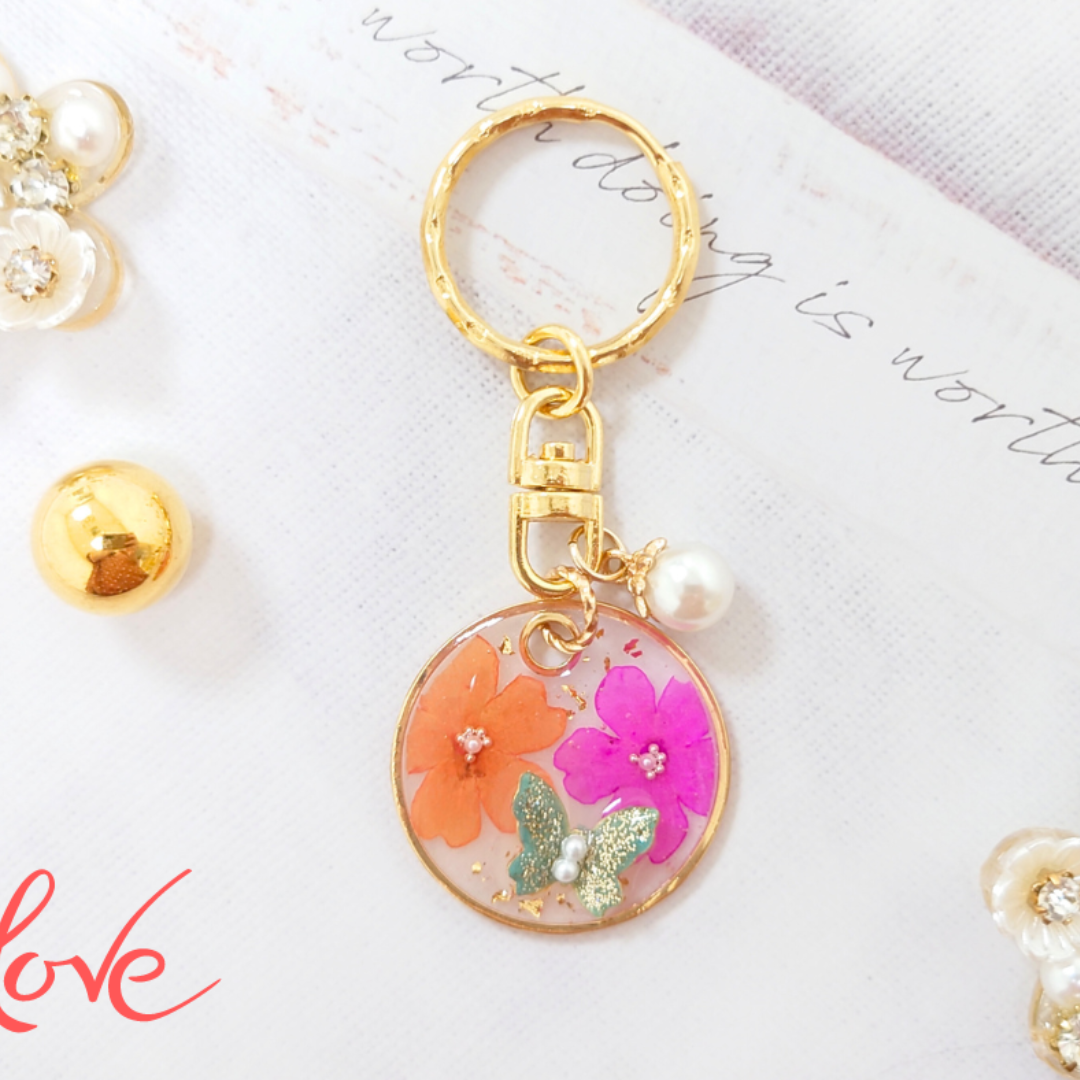 UV乾燥花鑰匙圈