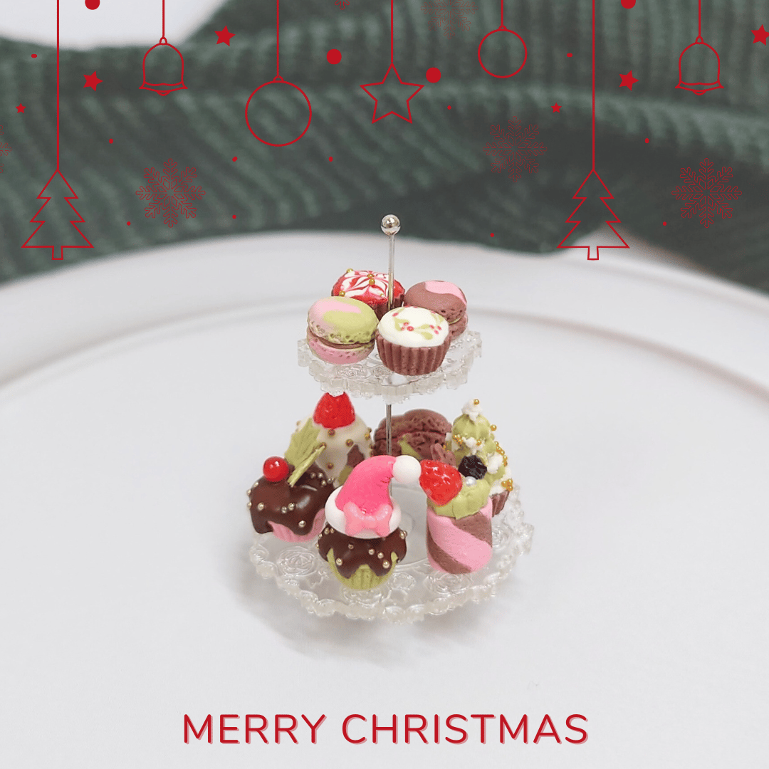 可愛的黏土聖誕蛋糕