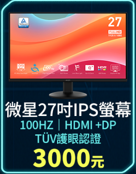 宏碁27吋IPS螢幕 100HZ / HDMI (螢幕)