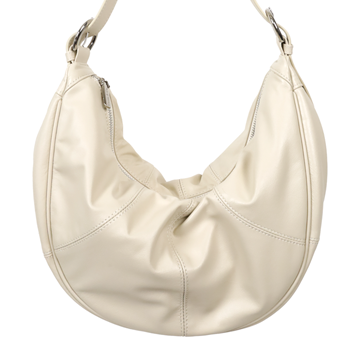 TRueSo 觸柔牛皮極軟經典牛角包-白色