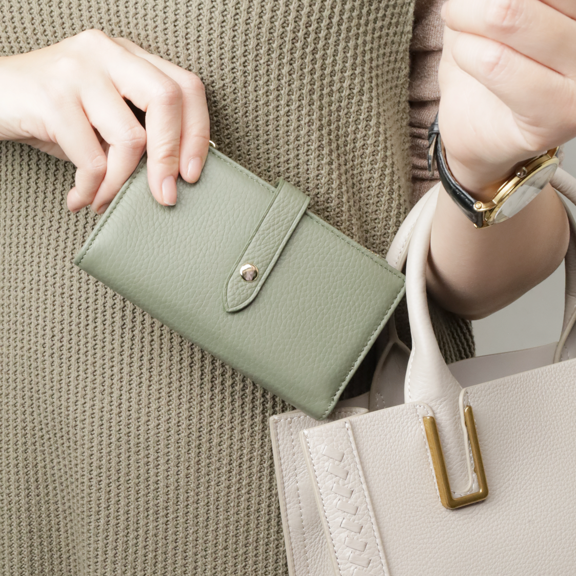 日記本翻頁真皮中夾(多色)