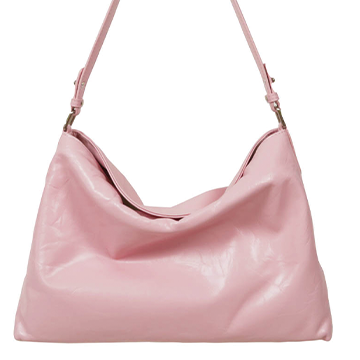 VegTa牛皮空氣雕塑軟包-霧粉