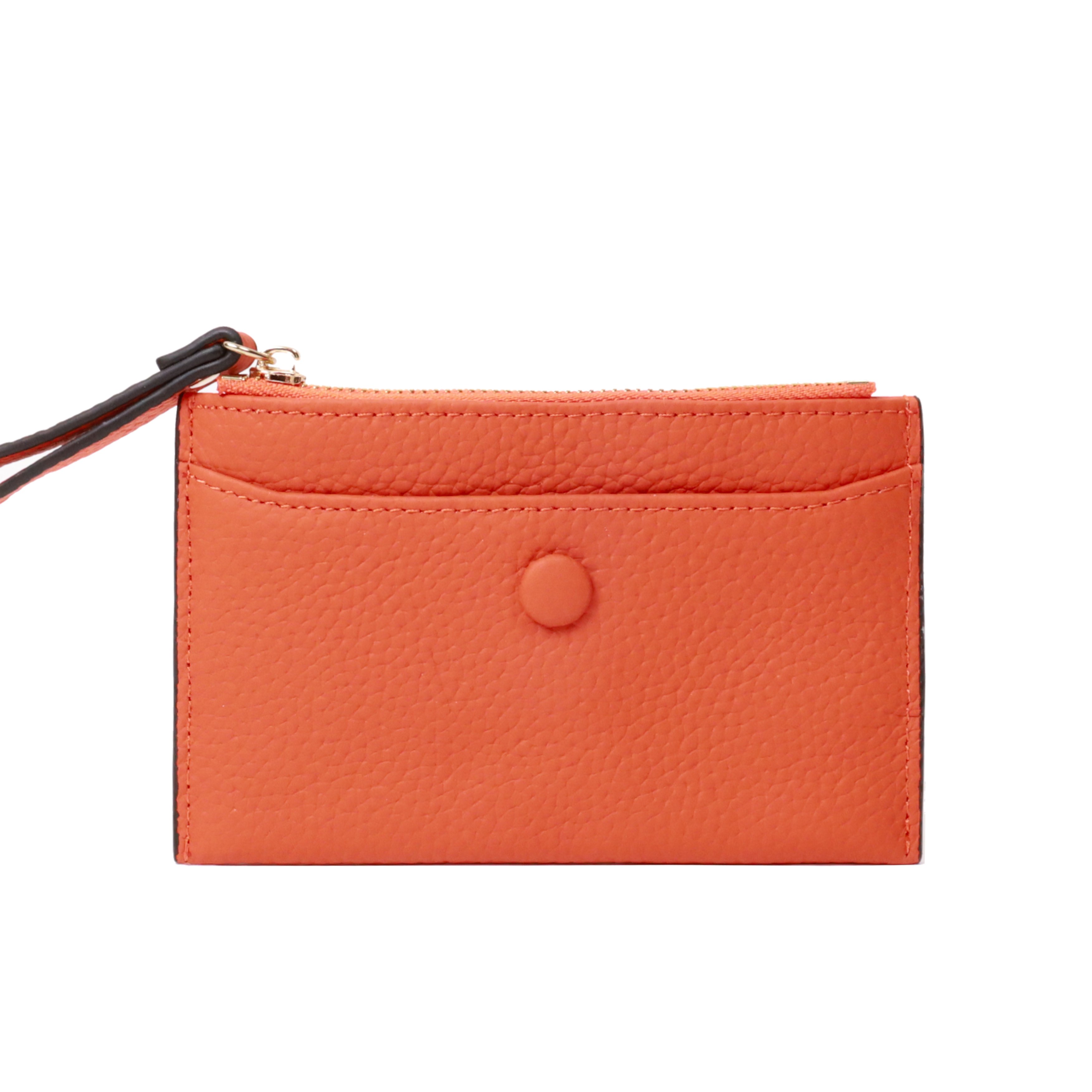 口袋拉鍊真皮小卡夾（多色）