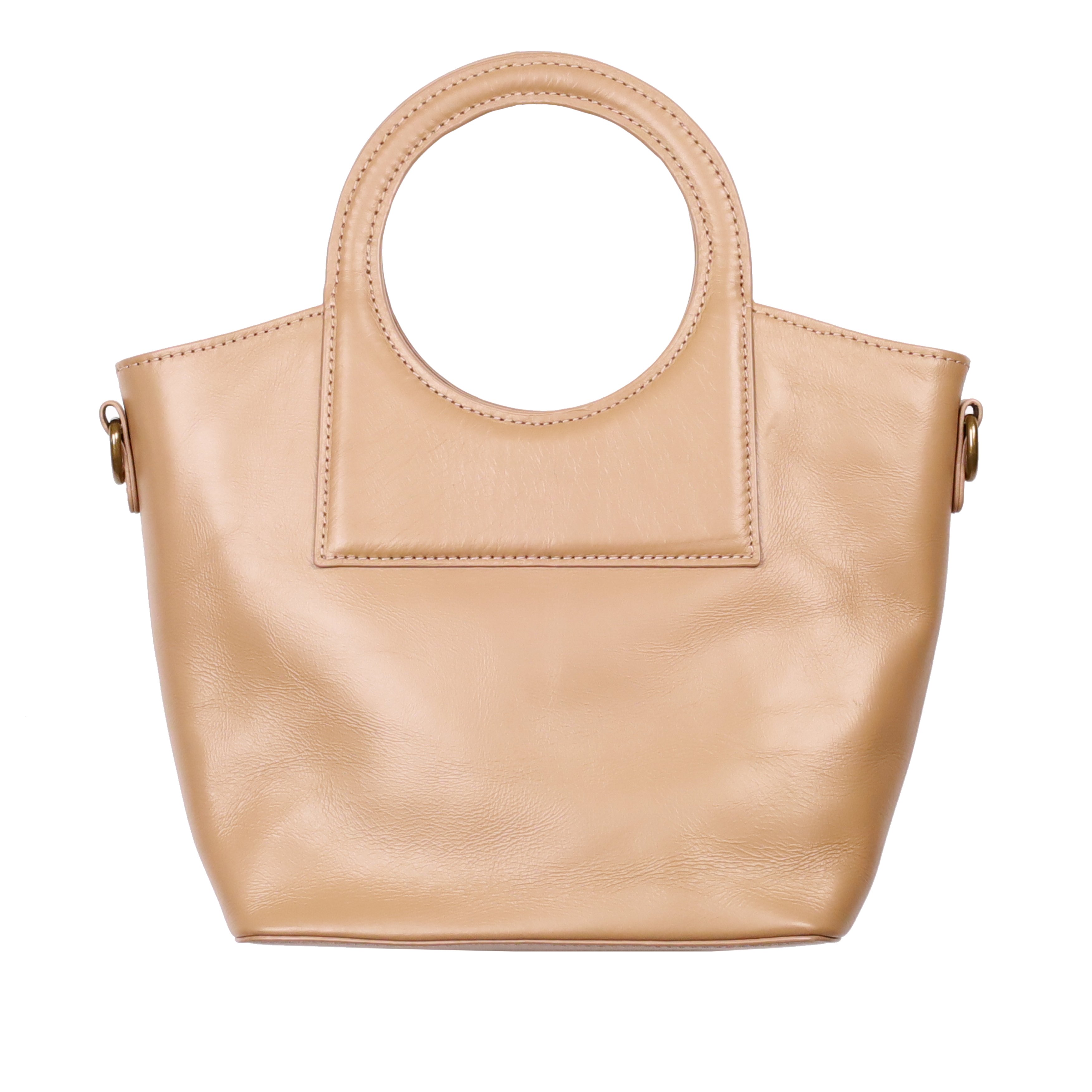 幾何拼接真皮提包