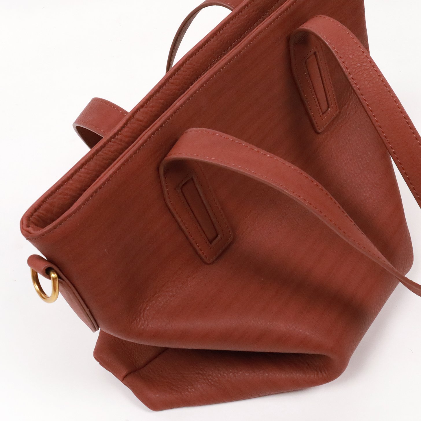 紅色牛皮探險家托特包