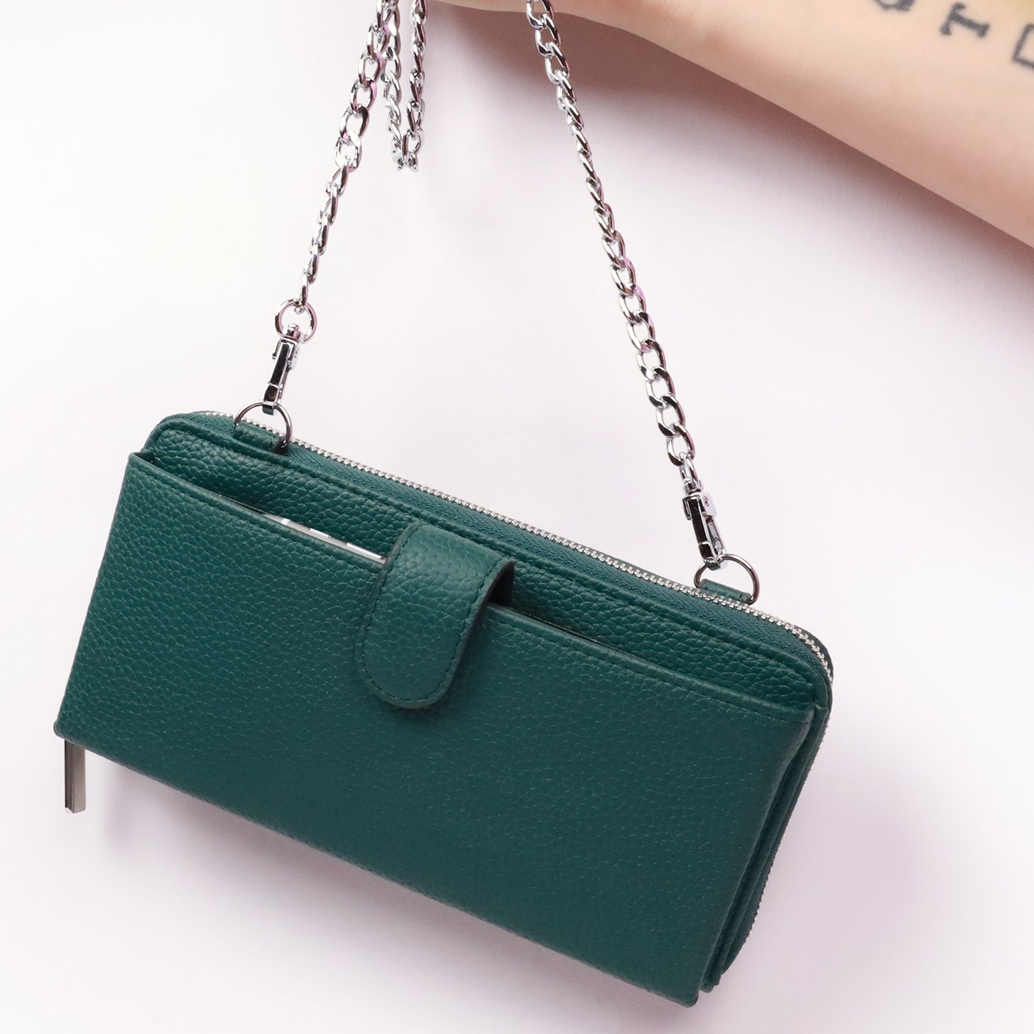 質感頭層牛皮拉鍊長夾(多色)