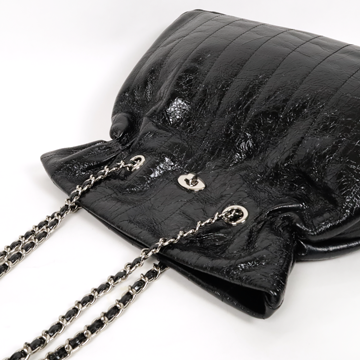 夜漫真皮抓皺收腰鍊包