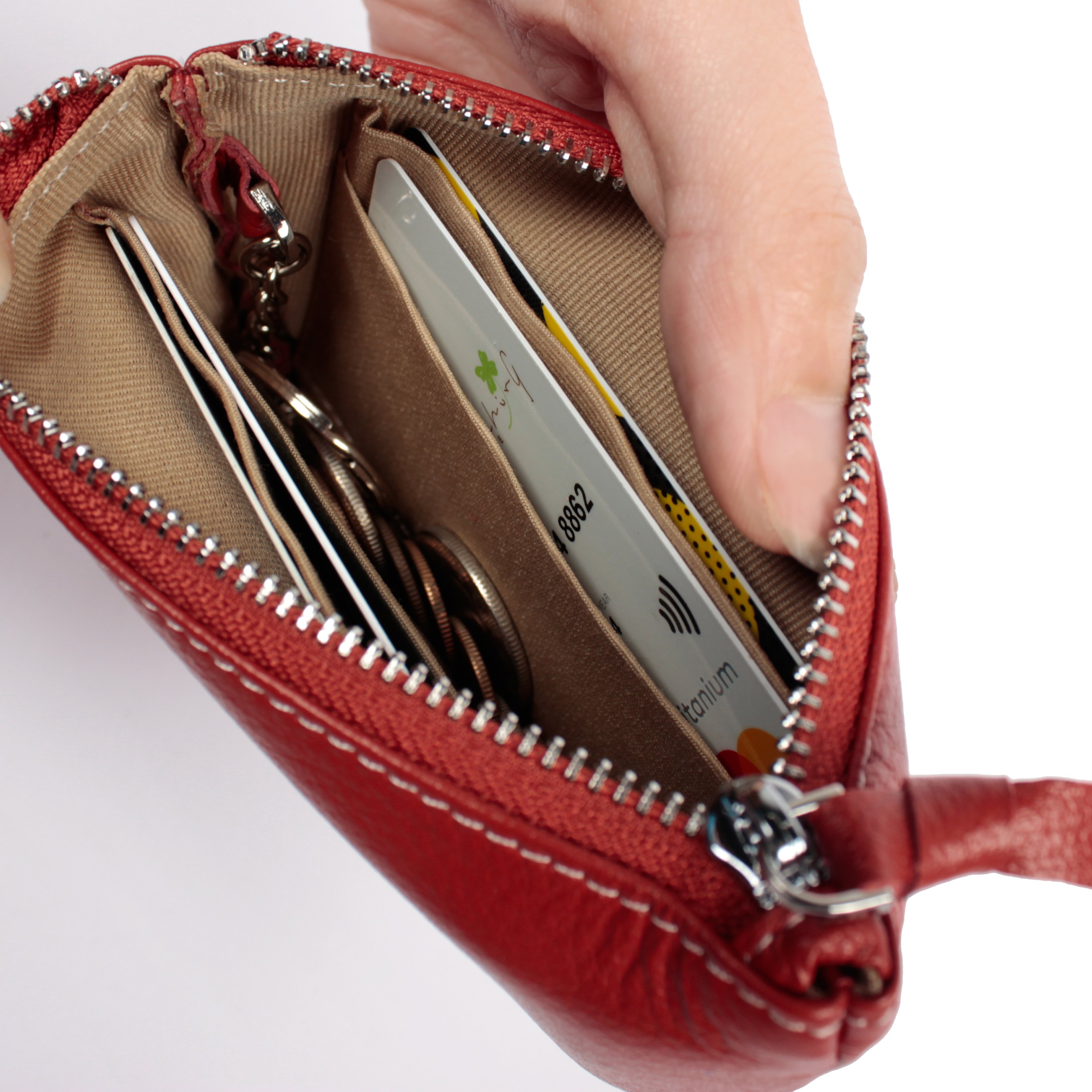 微笑真皮鑰匙零錢包（多色）