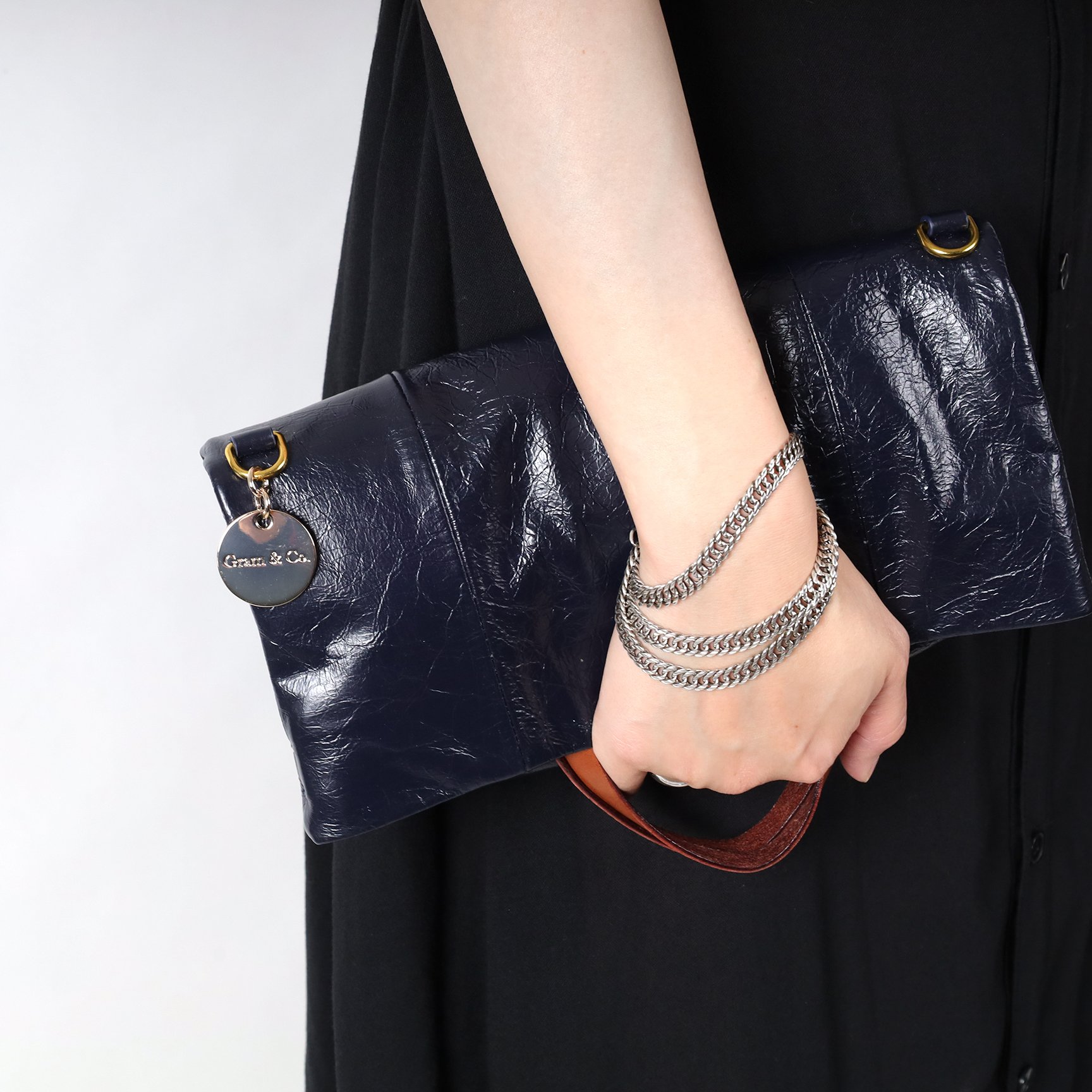 油蠟牛皮摺疊兩用包