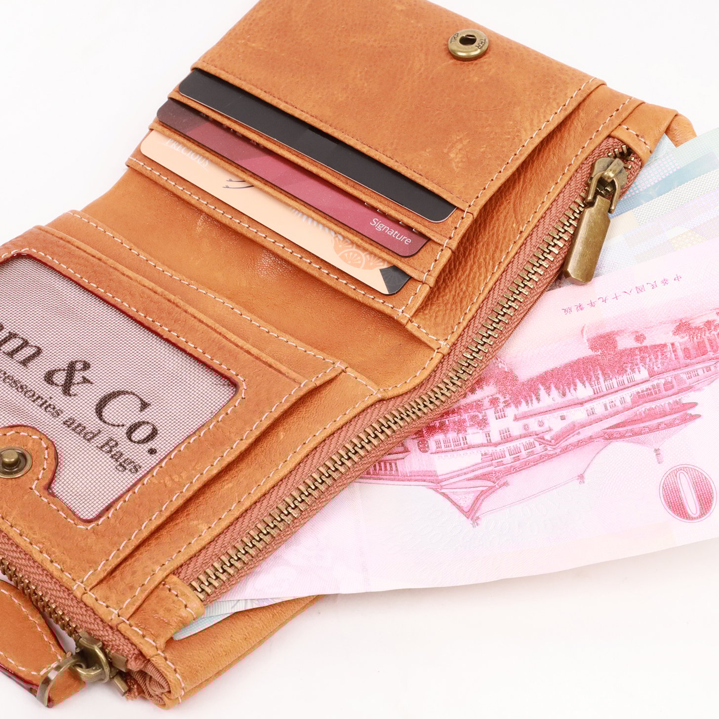 City Writer植鞣革短夾-恢宏