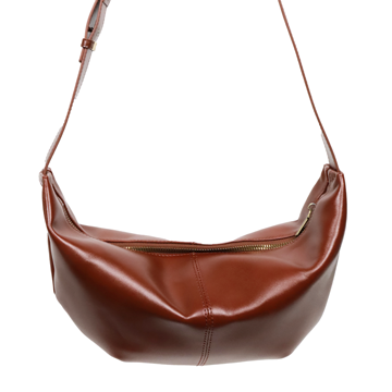 暮光真皮抓褶餃包