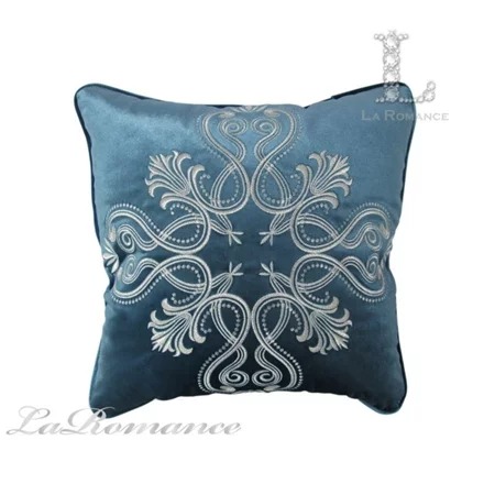 ★寶藏清倉★【奢華系列】銀色貴族圖騰抱枕套 ♡藍綠色♡