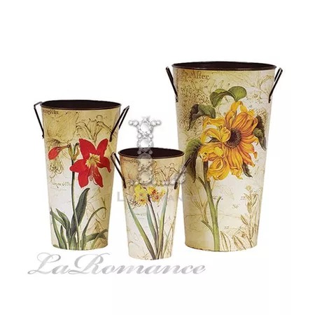 【Creative Home】Cottage Chic 法式田園系列法式浪漫風情鐵製皮桶